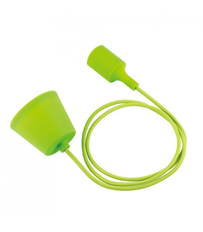 1.5m Suspension Kit 1 Light Green,90mm Plastic Base and Silicon Lampholder Cover, E27 Max 60W, c, w Ceiling Bracket - 6