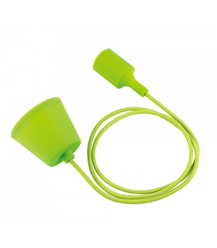 1.5m Suspension Kit 1 Light Green,90mm Plastic Base and Silicon Lampholder Cover, E27 Max 60W, c, w Ceiling Bracket - 7