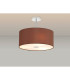 Baymont Polished Chrome 3 Light E27 Semi Flush With 40cm x 18cm Dual Faux Silk Shade Cocoa/Grecian Bronze-2