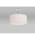 Baymont Polished Chrome 3 Light E27 Semi Flush With 40cm x 18cm Dual Faux Silk Shade Nude Beige/Moonlight-13