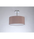 Baymont Polished Chrome 3 Light E27 Semi Flush With 40cm x 18cm Dual Faux Silk Shade Taupe/Halo Gold-13