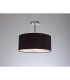 Baymont Polished Chrome 3 Light E27 Semi Flush With 40cm x 18cm Dual Faux Silk Shade Black/Green Olive-2