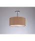 Baymont Polished Chrome 3 Light E27 Semi Flush With 40cm x 18cm Dual Faux Silk Shade Antique Gold/Ruby-2