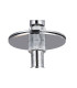 Baymont Polished Chrome 3 Light E27 Semi Flush With 40cm x 18cm Dual Faux Silk Shade Cocoa/Grecian Bronze-6