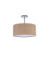 Baymont Polished Chrome 3 Light E27 Semi Flush With 40cm x 18cm Dual Faux Silk Shade Antique Gold/Ruby-4