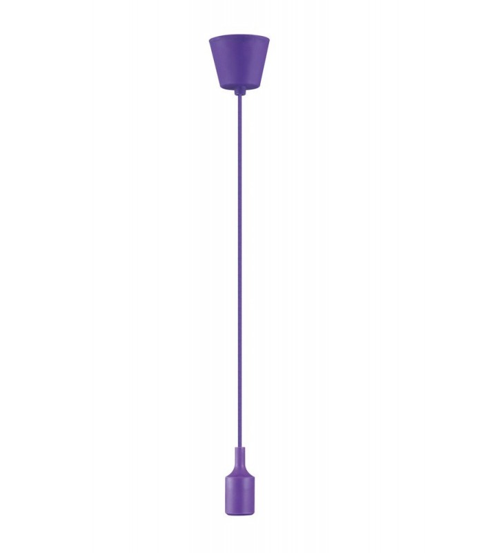 1.5m Suspension Kit 1 Light Purple,90mm Plastic Base and Silicon Lampholder Cover, E27 Max 60W, c, w Ceiling Bracket - 4