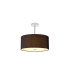 Baymont Polished Chrome 3 Light E27 Semi Flush With 40cm x 18cm Faux Silk Shade Black/White Laminate-1