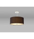 Baymont Polished Chrome 3 Light E27 Semi Flush With 40cm x 18cm Faux Silk Shade Black/White Laminate-2