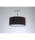 Baymont Polished Chrome 3 Light E27 Semi Flush With 40cm x 18cm Dual Faux Silk Shade Black/Green Olive-13