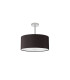 Baymont Polished Chrome 3 Light E27 Semi Flush With 40cm x 18cm Faux Silk Shade Black/White Laminate-4