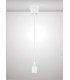 1.5m Suspension Kit 1 Light White,90mm Plastic Base and Silicon Lampholder Cover, E27 Max 60W, c, w Ceiling Bracket - 2