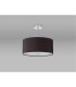 Baymont Polished Chrome 3 Light E27 Semi Flush With 40cm x 18cm Faux Silk Shade Black/White Laminate-13