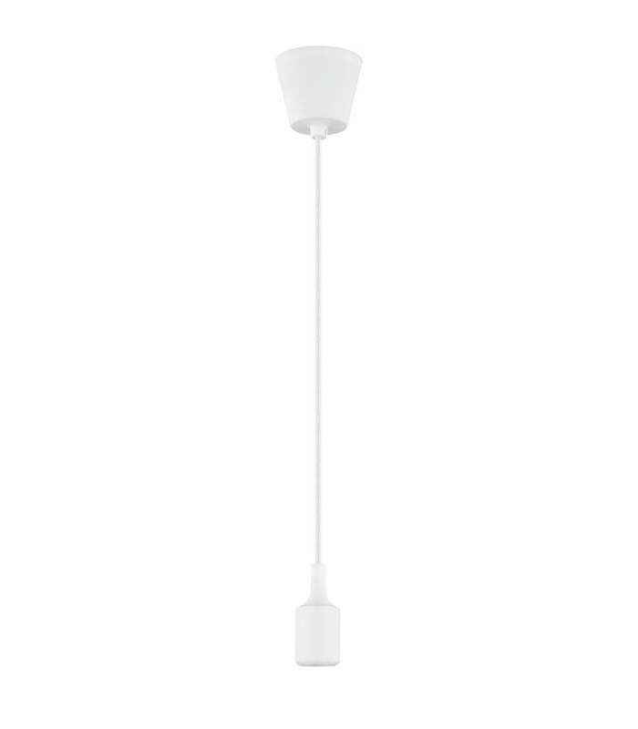 1.5m Suspension Kit 1 Light White,90mm Plastic Base and Silicon Lampholder Cover, E27 Max 60W, c, w Ceiling Bracket - 4