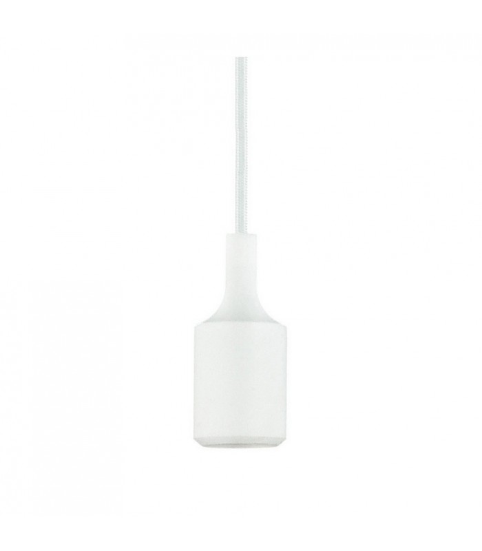 1.5m Suspension Kit 1 Light White,90mm Plastic Base and Silicon Lampholder Cover, E27 Max 60W, c, w Ceiling Bracket - 5