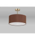 Baymont Antique Brass 3 Light E27 Semi Flush With 40cm x 18cm Dual Faux Silk Shade Cocoa/Grecian Bronze-13