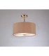 Baymont Antique Brass 3 Light E27 Semi Flush With 40cm Dual Faux Silk Shade Antique Gold/Ruby-2
