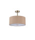 Baymont Antique Brass 3 Light E27 Semi Flush With 40cm Dual Faux Silk Shade Antique Gold/Ruby-4