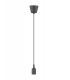 1.5m Suspension Kit 1 Light Black,90mm Plastic Base and Silicon Lampholder Cover, E27 Max 60W, c, w Ceiling Bracket - 4