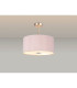 Baymont Satin Nickel 3 Light E27 Semi Flush With 40cm x 18cm x 18cm Dual Faux Silk Shade Taupe/Halo Gold-2
