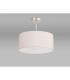 Baymont Satin Nickel 3 Light E27 Semi Flush With 40cm x 18cm Dual Faux Silk Shade Nude Beige/Moonlight-13