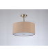 Baymont Antique Brass 3 Light E27 Semi Flush With 40cm Dual Faux Silk Shade Antique Gold/Ruby-13