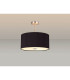 Baymont Satin Nickel 3 Light E27 Semi Flush With 40cm x 18cm Dual Faux Silk Shade Black/Green Olive-2