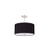 Baymont Satin Nickel 3 Light E27 Semi Flush With 40cm x 18cm Dual Faux Silk Shade Black/Green Olive-4