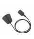 1.5m Suspension Kit 1 Light Black,90mm Plastic Base and Silicon Lampholder Cover, E27 Max 60W, c, w Ceiling Bracket - 7
