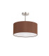 Baymont Satin Nickel 3 Light E27 Semi Flush With 40cm x 18cm Dual Faux Silk Shade Cocoa/Grecian Bronze-4