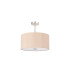 Baymont Satin Nickel 3 Light E27 Semi Flush With 40cm x 18cm Dual Faux Silk Shade Antique Gold/Ruby-4