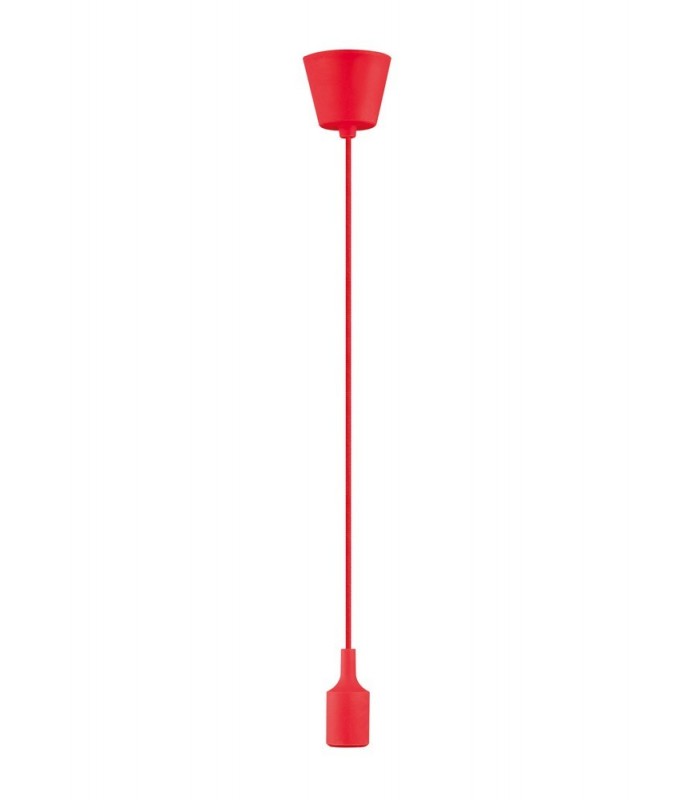 1.5m Suspension Kit 1 Light Red,90mm Plastic Base and Silicon Lampholder Cover, E27 Max 60W, c, w Ceiling Bracket - 4