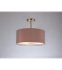 Baymont Satin Nickel 3 Light E27 Semi Flush With 40cm x 18cm Dual Faux Silk Shade Taupe/Halo Gold-2