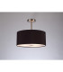 Baymont Satin Nickel 3 Light E27 Semi Flush With 40cm x 18cm Dual Faux Silk Shade Black/Green Olive-2