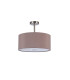 Baymont Satin Nickel 3 Light E27 Semi Flush With 40cm x 18cm Dual Faux Silk Shade Taupe/Halo Gold-4