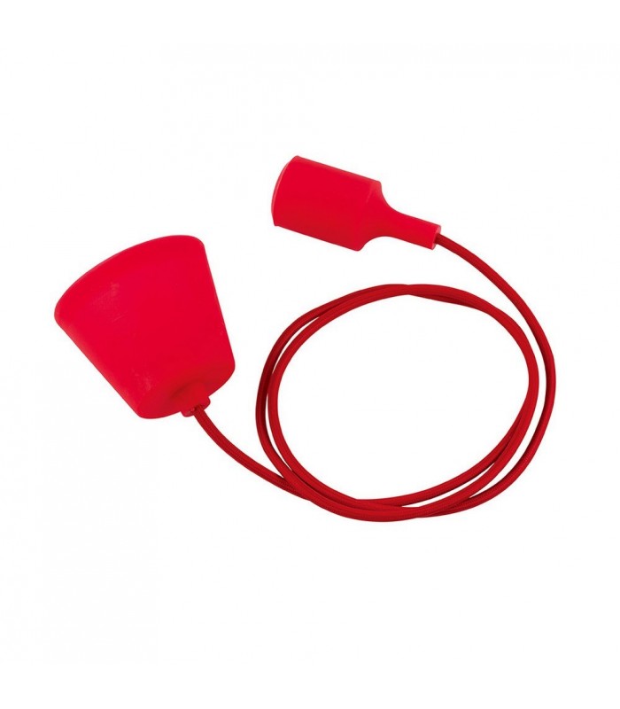 1.5m Suspension Kit 1 Light Red,90mm Plastic Base and Silicon Lampholder Cover, E27 Max 60W, c, w Ceiling Bracket - 6