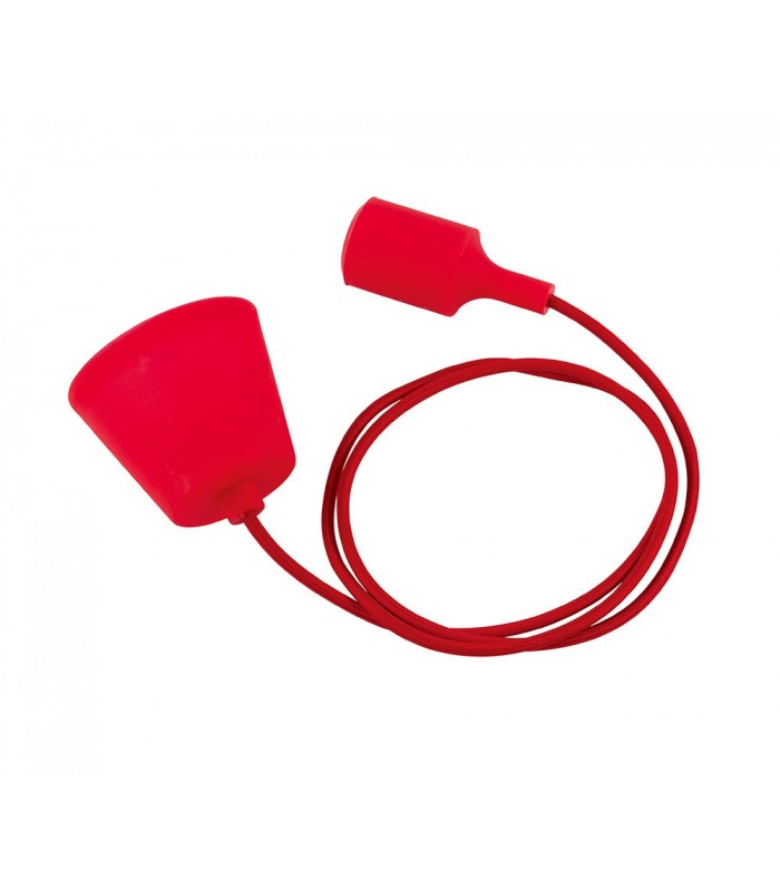 1.5m Suspension Kit 1 Light Red,90mm Plastic Base and Silicon Lampholder Cover, E27 Max 60W, c, w Ceiling Bracket - 7