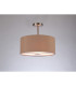Baymont Satin Nickel 3 Light E27 Semi Flush With 40cm x 18cm Dual Faux Silk Shade Antique Gold/Ruby-2