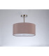 Baymont Satin Nickel 3 Light E27 Semi Flush With 40cm x 18cm Dual Faux Silk Shade Taupe/Halo Gold-13