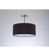 Baymont Satin Nickel 3 Light E27 Semi Flush With 40cm x 18cm Dual Faux Silk Shade Black/Green Olive-13