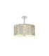 Baymont Polished Chrome 3 Light E27 Semi Flush Fixture With 40cm x 18cm Silver Leaf Shade-1