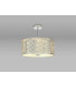 Baymont Polished Chrome 3 Light E27 Semi Flush Fixture With 40cm x 18cm Silver Leaf Shade-2