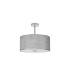 Baymont Polished Chrome 3 Light E27 Semi Flush Fixture With 40cm x 18cm Silver Leaf Shade-4
