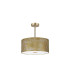 Baymont Antique Brass 3 Light E27 Semi Flush Fixture With 40cm x 18cm Gold Leaf Shade-4