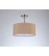Baymont Satin Nickel 3 Light E27 Semi Flush With 40cm x 18cm Dual Faux Silk Shade Antique Gold/Ruby-13
