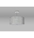 Baymont Polished Chrome 3 Light E27 Semi Flush Fixture With 40cm x 18cm Silver Leaf Shade-13