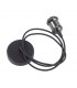 1.5m Suspension Kit 1 Light Gun Metal, Black Braided Cable, E27 Max 60W, c, w Ceiling Bracket - 7