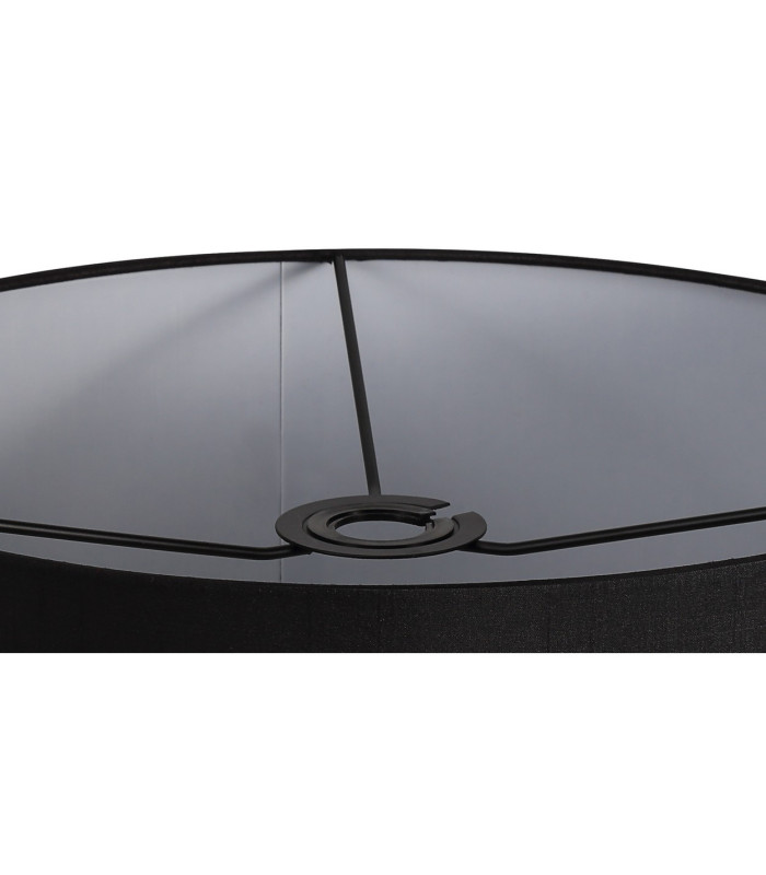 Baymont Antique Brass 3 Light E27 Semi Flush With 40cm x 18cm Faux Silk Shade Black/White Laminate-9