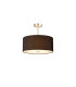 Baymont Satin Nickel 3 Light E27 Semi Flush With 40cm x 18cm x 18cm Faux Silk Shade Black/White Laminate-1