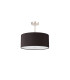 Baymont Satin Nickel 3 Light E27 Semi Flush With 40cm x 18cm x 18cm Faux Silk Shade Black/White Laminate-4