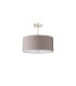 Baymont Satin Nickel 3 Light E27 Semi Flush With 40cm x 18cm x 18cm Faux Silk Shade Grey/White Laminate-4